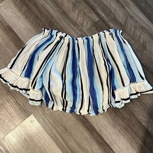 Surf gypsy off the shoulder stripe top